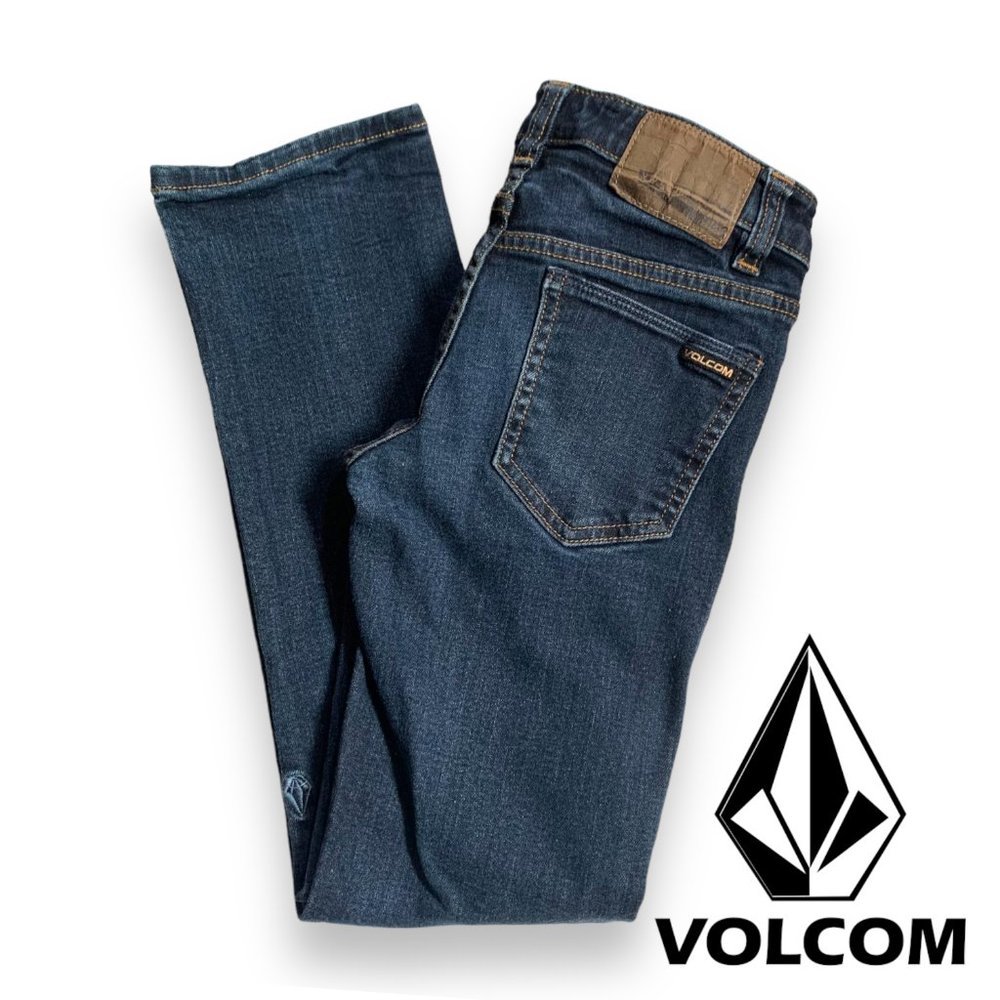 Volcom Boys Vorta Slim Straight Fit Denim Jeans - Size 25